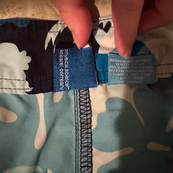 Men’s Blue Palm tree Hawaiian swim shorts! Velcro closure. Size- 32.Phys.Sci. - Picture 7 of 9